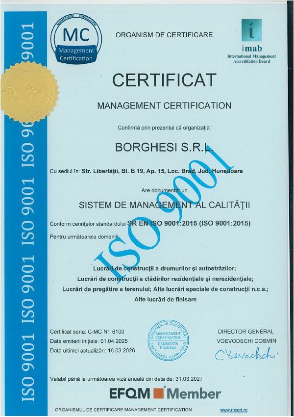 Certificat ISO 9001